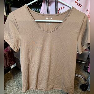 SHEIN top, brown, medium